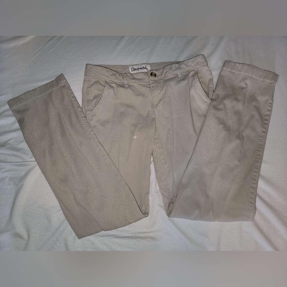 Aeropostle Khaki Twill Uniform Pant 8L